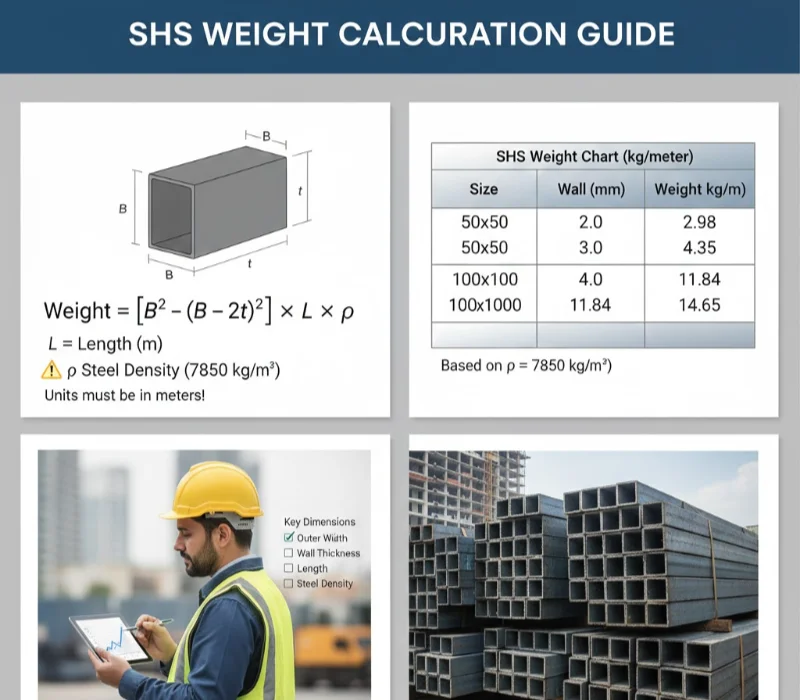 How to Calculate Square Hollow Section (SHS) Weight: A Full Guide
