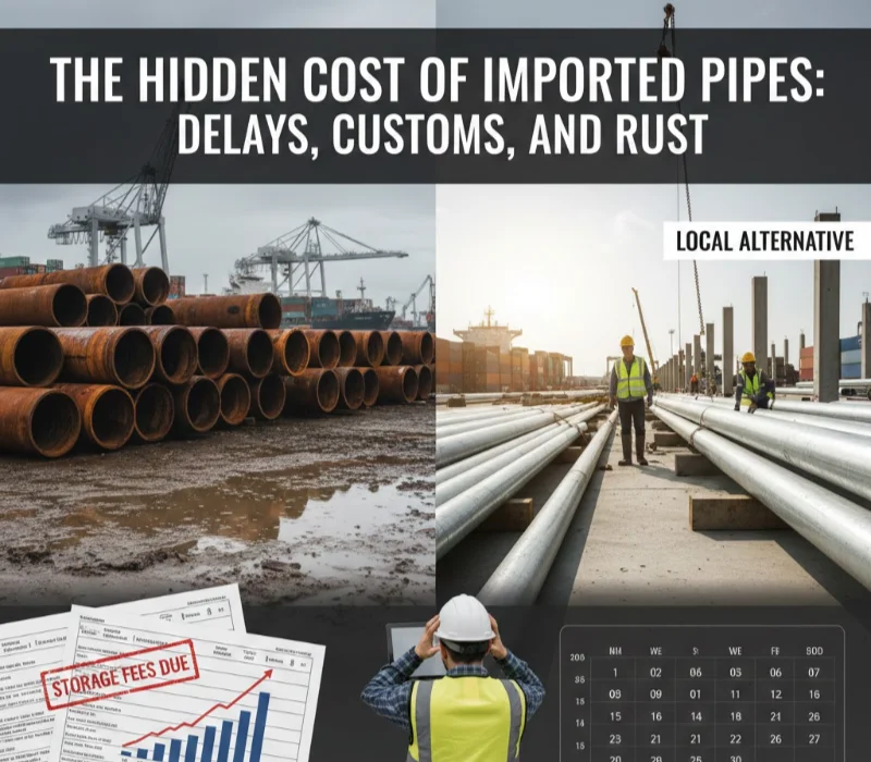 The Hidden Cost of Imported Pipes: Delays, Customs, and Rust