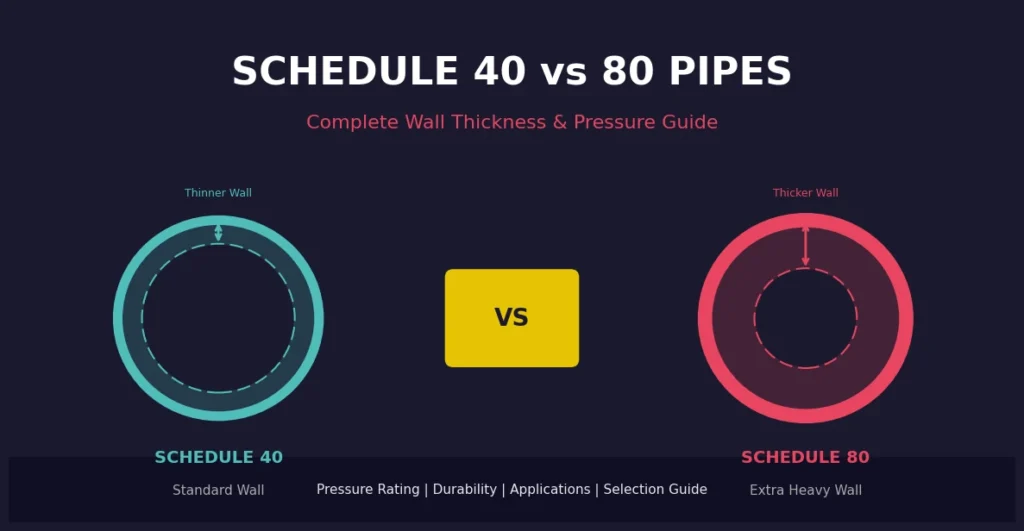 Schedule 40 vs 80 Pipes Complete Guide to Pipe Schedules